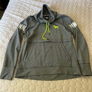 PINK Ultimate Pullover.  Cowl neck with drawstrings. Size Large.  New condition!